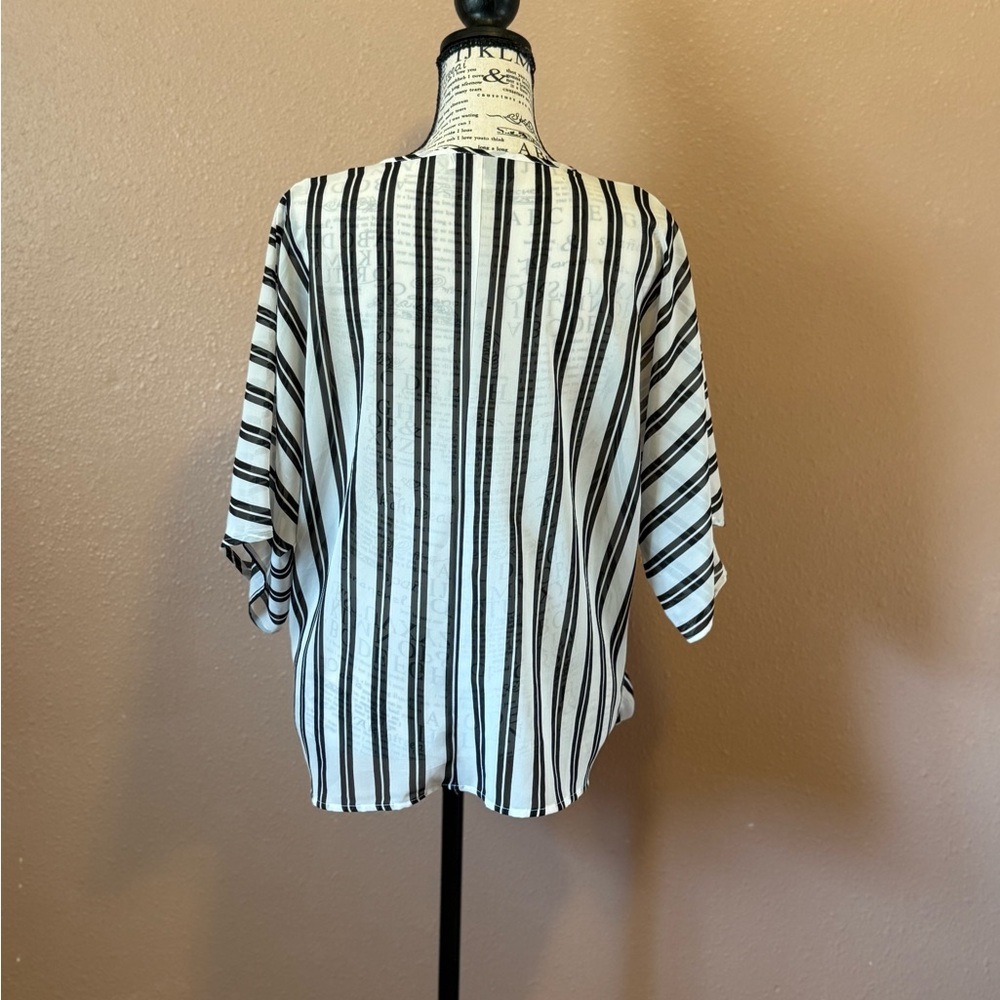 Wayf Black and White Striped Blouse - Picture 5 of 5